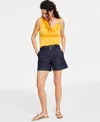 Inc International Concepts Women's High-rise Denim Shorts, Created For Macy's In Dark Indigo