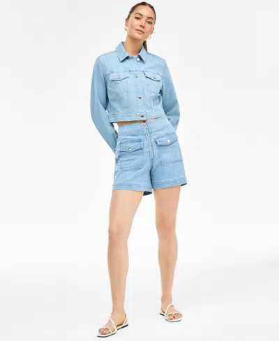 Inc International Concepts Women's High-rise Denim Shorts, Exclusively At Macy's