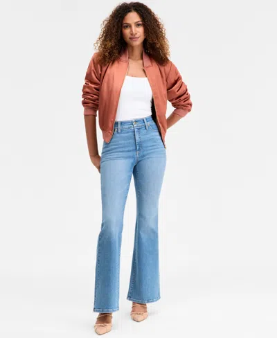 Inc International Concepts Women's High-rise Flare-leg Jeans, Macy's Exclusive In Blue