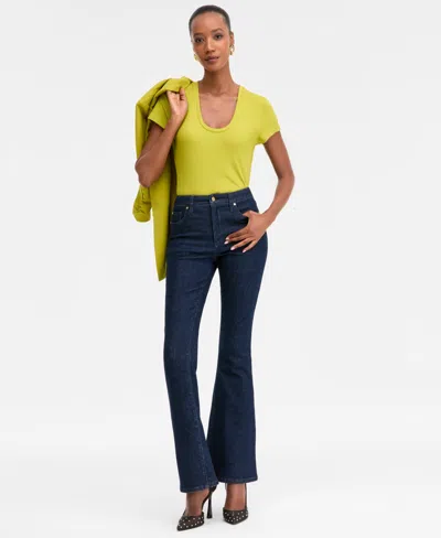 Inc International Concepts Women's High-rise Flare-leg Jeans, Macy's Exclusive In Brown