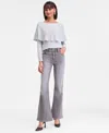 Inc International Concepts Women's High-rise Flare-leg Jeans, Macy's Exclusive In Gray