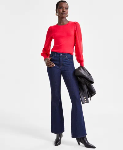 Inc International Concepts Women's High-rise Flare Jeans, Exclusively At Macy's In Blue
