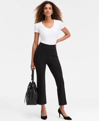Inc International Concepts Women's High-rise Kick Flare Pants, Macy's Exclusive In Black