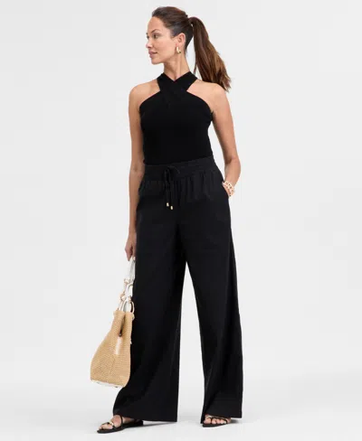 Inc International Concepts Women's High-rise Pants, Exclusively At Macy's In Deep Black