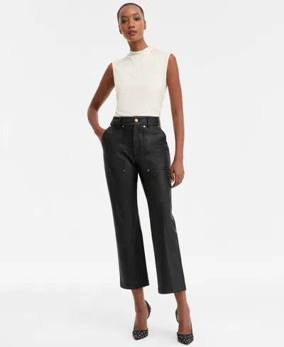 Inc International Concepts Women's High Rise Patch Pocket Pants, Macy's Exclusive In Black
