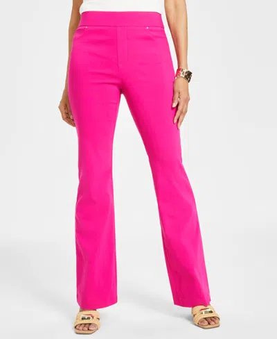 Inc International Concepts Women's High-rise Pull-on Flare-leg Pants, Created For Macy's In Pink Dragonfrui