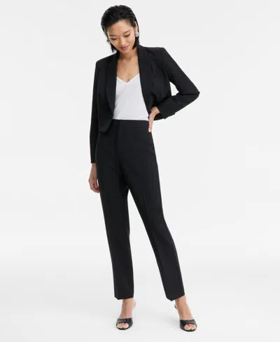 Inc International Concepts Women's High-rise Straight-leg Pants, Macy's Exclusive In Black