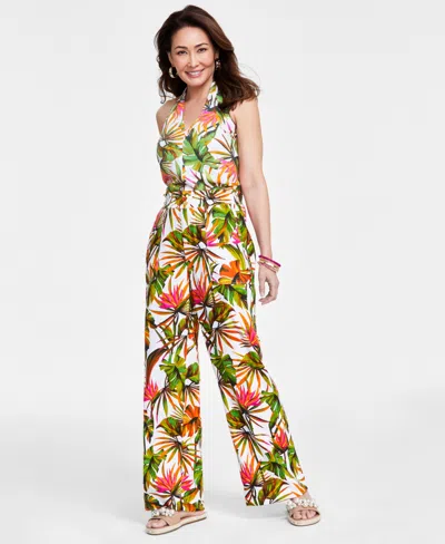 Inc International Concepts Women's High-rise Tropical-print Pants, Created For Macy's In Tropical G