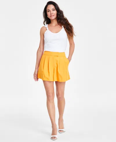Inc International Concepts Women's High-rise Trouser Shorts, Created For Macy's In Mango Daquiri