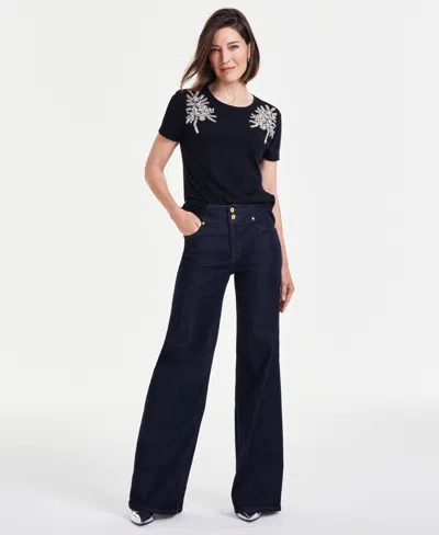 Inc International Concepts Women's High-rise Wide-leg Jeans, Created For Macy's In Light Indigo
