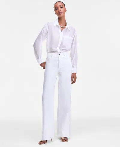 Inc International Concepts Women's High-rise Wide-leg Jeans, Macy's Exclusive In White