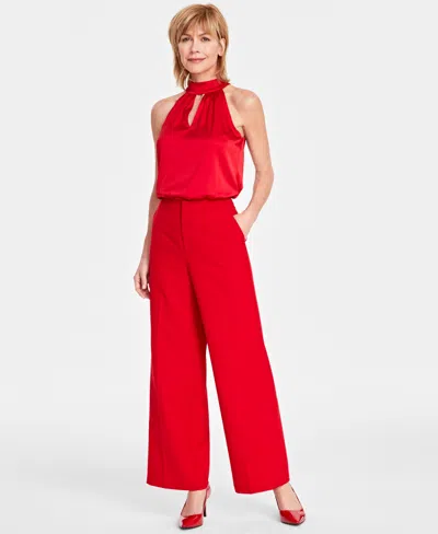 Inc International Concepts Women's High-rise Wide-leg Pants, Created For Macy's In Red Zenith
