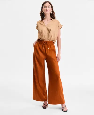 Inc International Concepts Women's High Rise Wide-leg Pants, Exclusively At Macy's