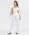 Inc International Concepts Women's High Rise Wide-leg Pants, Exclusively At Macy's In Bright White