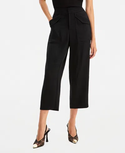Inc International Concepts Women's High-rise Cropped Barrel Pants, Macy's Exclusive In Deep Black