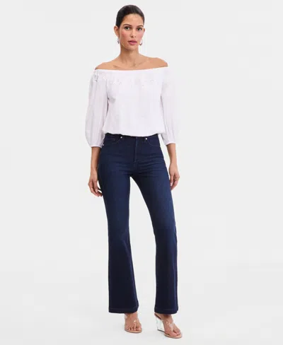 Inc International Concepts Women's High-rise Flare Jeans, Macy's Exclusive In Blue