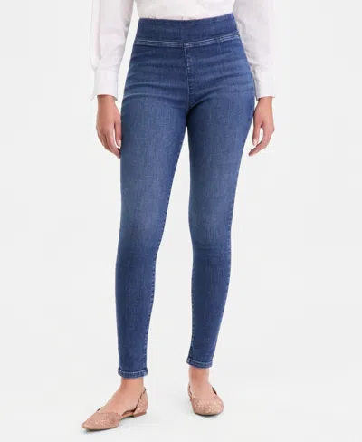 Inc International Concepts Women's High-rise Pull-on Skinny Jeans, Macy's Exclusive In Medium Wash