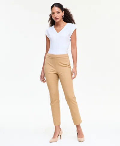 Inc International Concepts Women's Incredible Stretch High-rise Pull-on Skinny Pants, Macy's Exclusive In Warm Toffee