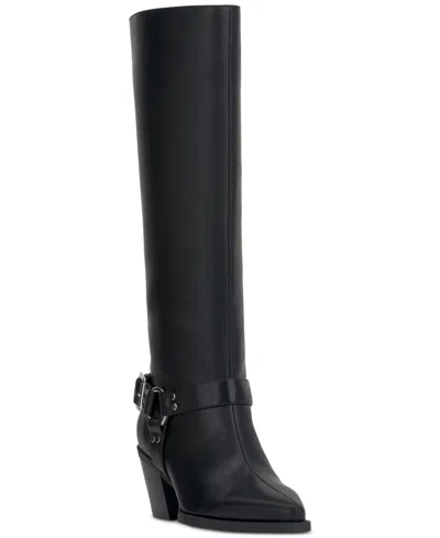 Inc International Concepts Women's Jamea Western Boots, Created For Macy's In Black Smooth