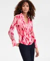 Inc International Concepts Women's Printed Pleated Chiffon Halter Top, Exclusively At Macy's In Vera Bouq-