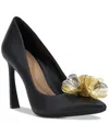 Inc International Concepts Women's Kaleia Flower Pumps, Created For Macy's In Black Smooth
