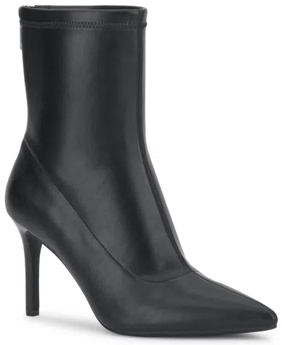 Inc International Concepts Women's Kateri Pointed Toe Ankle Stiletto Booties, Macy's Exclusive In Black