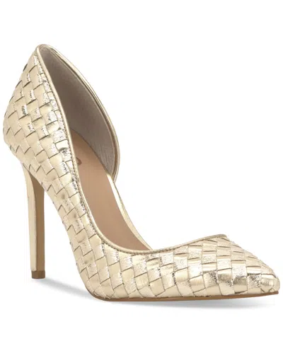 Inc International Concepts Women's Kenjay D'orsay Pumps, Created For Macy's In Gold Woven