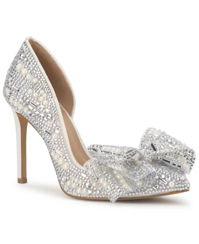 Inc International Concepts Women's Kenjay D'orsay Pumps, Created For Macy's In White Pearl Gem