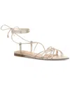 Inc International Concepts Women's Kharmaa Lace-up Flat Sandals, Exclusively At Macy's In Gold Smooth