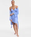 Inc International Concepts Women's Lace-inset Knit Chemise, Exclusively At Macy's In Blue