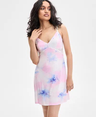 Inc International Concepts Women's Lace-inset Knit Chemise, Exclusively At Macy's In Collina Dye