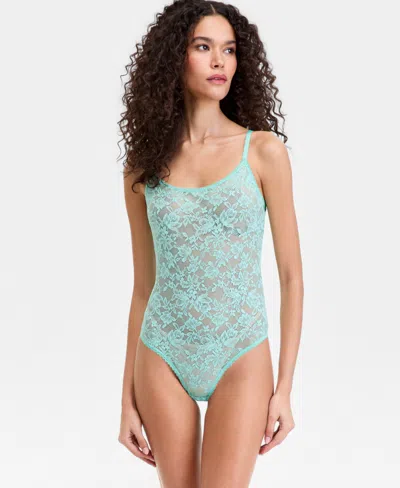 Inc International Concepts I.n.c International Concepts Women's Lace Thong Bodysuit, Macy's Exclusive In Green