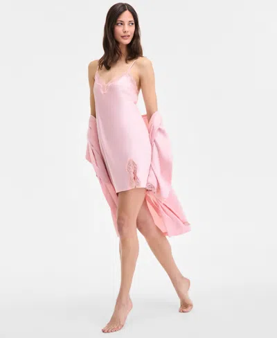 Inc International Concepts Women's Lace-trim Satin Chemise, Exclusively At Macy's