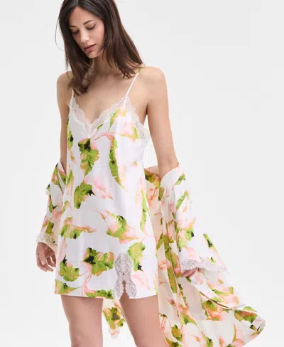 Inc International Concepts Women's Lace-trim Satin Chemise, Exclusively At Macy's