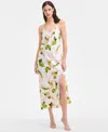 Inc International Concepts Women's Lace-trim Satin Nightgown, Exclusively At Macy's In White