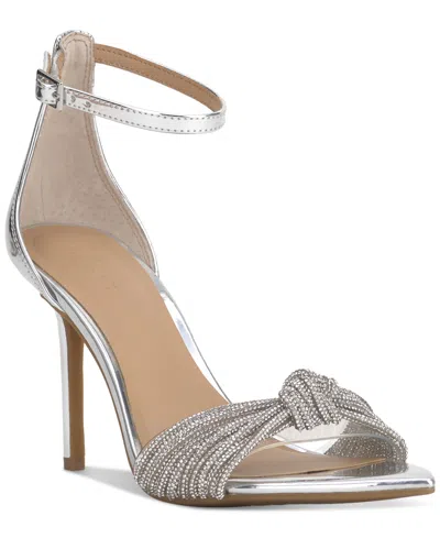 Inc International Concepts Women's Lamees Knotted Dress Sandals, Created For Macy's In Silver Bling