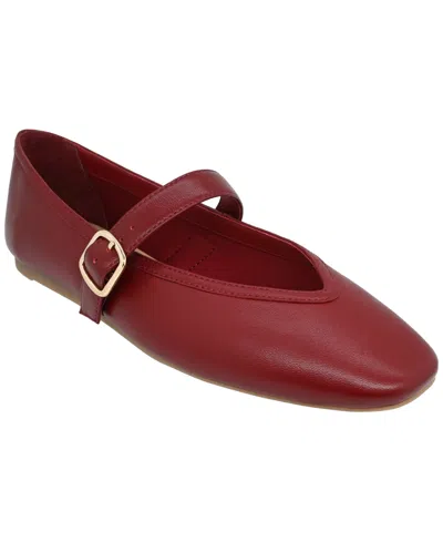 Inc International Concepts Women's Lannettee Mary Jane Flats, Macy's Exclusive In Red