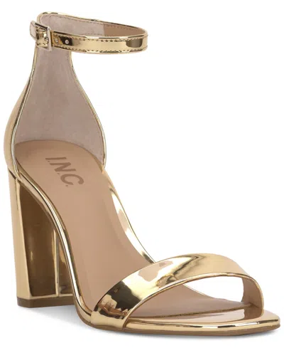 Inc International Concepts Women's Lexini Two-piece Sandals, Created For Macy's In Gold Tpu
