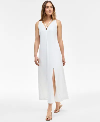 Inc International Concepts Women's Linen-blend O-ring Maxi Dress, Exclusively At Macy's