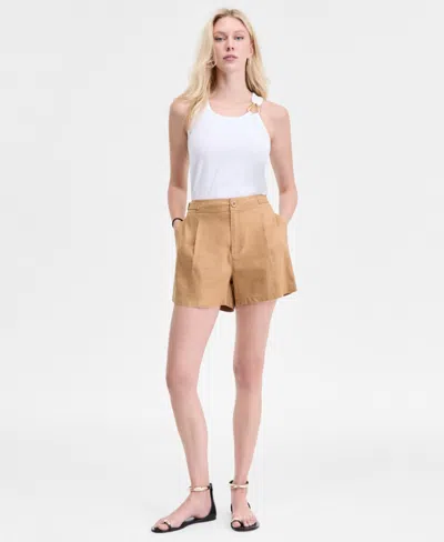 Inc International Concepts Women's Linen-blend Shorts, Exclusively At Macy's