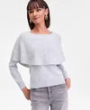 Inc International Concepts Women's Long Sleeve Cape Sweater, Macy's Exclusive In White