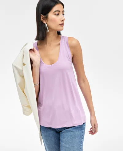 Inc International Concepts Women's Luxe Scoop-neck Tank Top, Exclusively At Macy's In Regal Orch