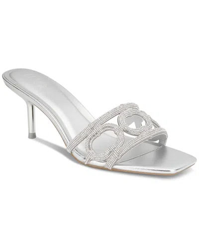Inc International Concepts Women's Martinaa Slide Sandals, Created For Macy's In Silver Bling