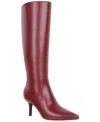 Inc International Concepts Women's Mckennaa Wide-calf Pointy Toe Boots, Macy's Exclusive In Red