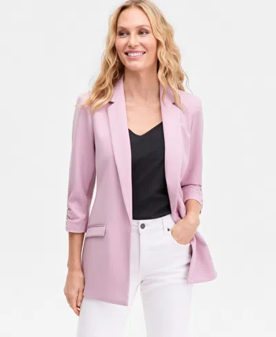 Inc International Concepts Women's Menswear Blazer, Created For Macy's In Pink