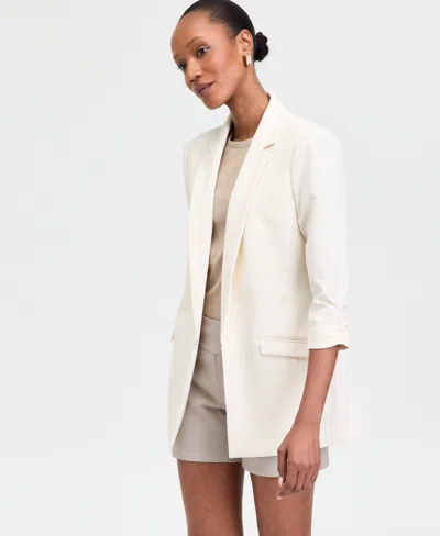 Inc International Concepts Women's Menswear Blazer, Created For Macy's In Neutral