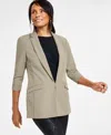 Inc International Concepts Women's Menswear Blazer, Created For Macy's In Grain