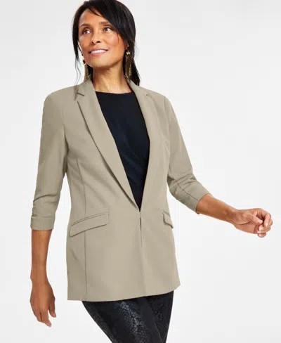 Inc International Concepts Women's Menswear Blazer, Created For Macy's In Grain