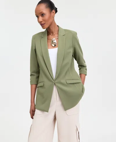 Inc International Concepts Women's Menswear Blazer, Created For Macy's In Olivine