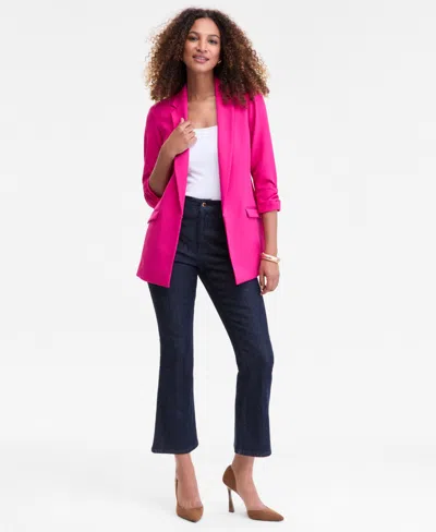 Inc International Concepts Women's Menswear Blazer, Created For Macy's In Pink